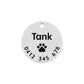 Pet ID tag Pet name tag Laser marked Personalized dog name tag Customized dog ID tag Cat name tag Cat ID tag Puppy Kitten Paw