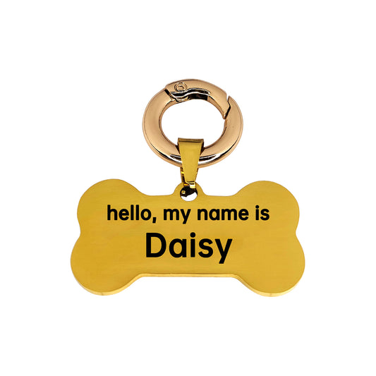 Bone shaped Pet ID tag Pet name tag Laser marked Personalized dog name tag Customized dog ID tag Cat name tag Cat ID tag Gift Puppy Kitten